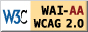 遵守2A級無障礙圖示，萬維網聯盟（W3C）- 無障礙網頁倡議（WAI） Web Content Accessibility Guidelines 2.0